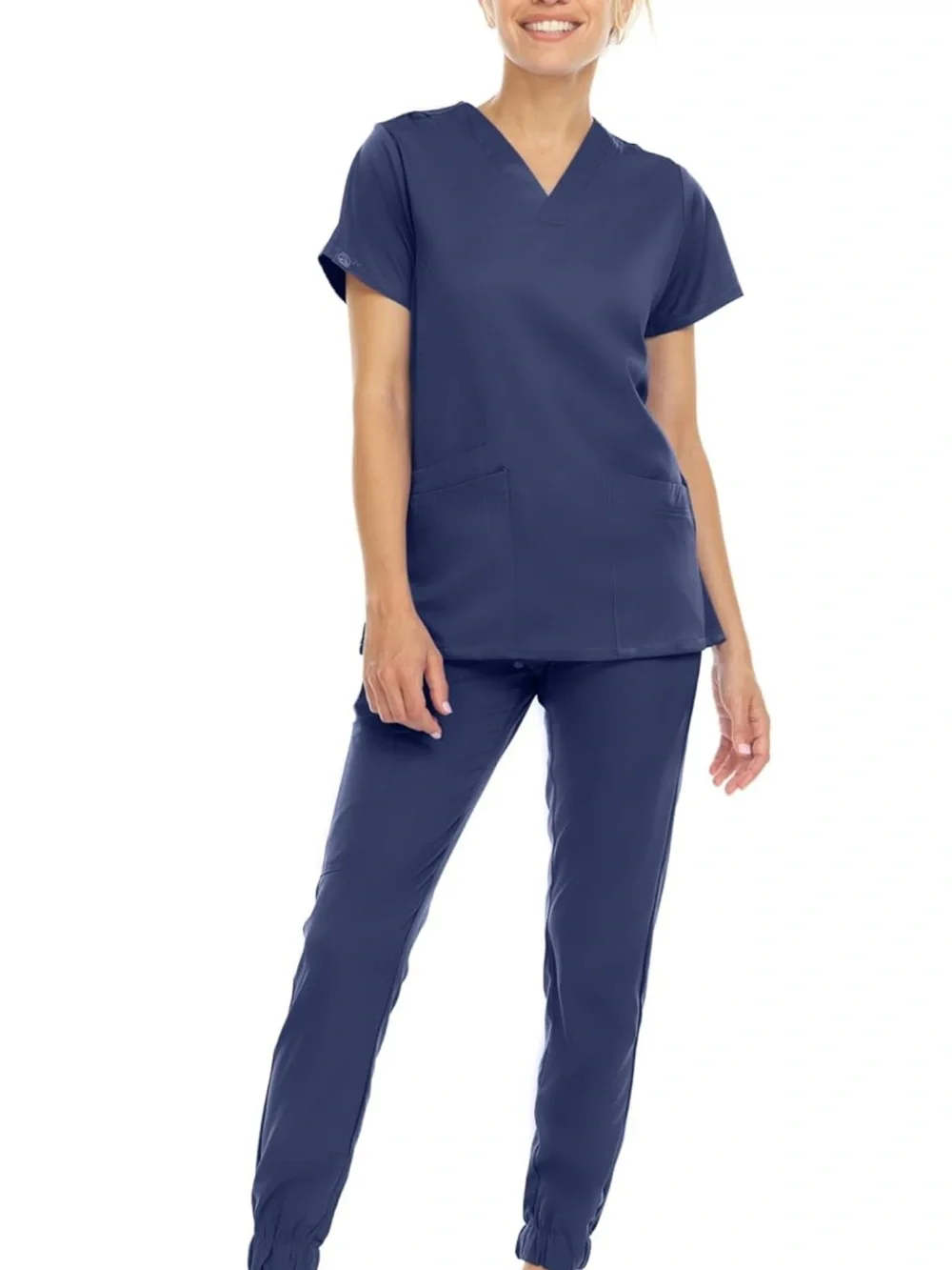 Women’s V-Neck Scrub Set - Navy